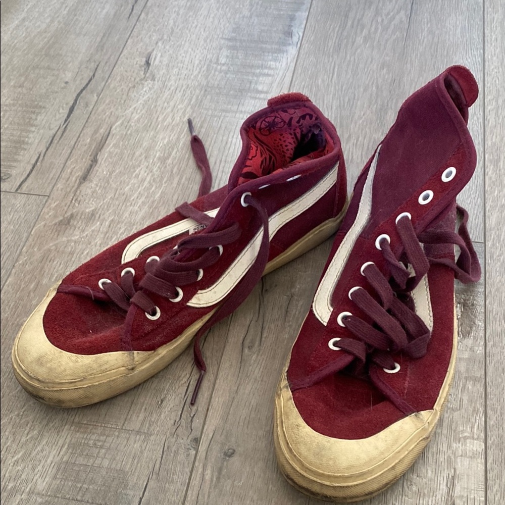Vans Burgundy High-Top Sneakers
